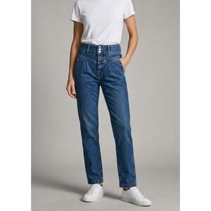 Sezane‎ Sama Trousers High Waisted Straight Leg Indigo Blue Jeans Size 34 US 2